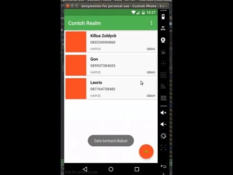 Example CRUD Realm Database in RecyclerView Android