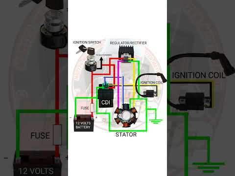 MOTORCYCLE DC TYPE WIRING DIAGRAM #mastermotobasic #tutorial #shorts