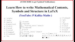 How to write Mathematical Contents, Symbols & Structure in LaTeX || Same Applies on Overleaf