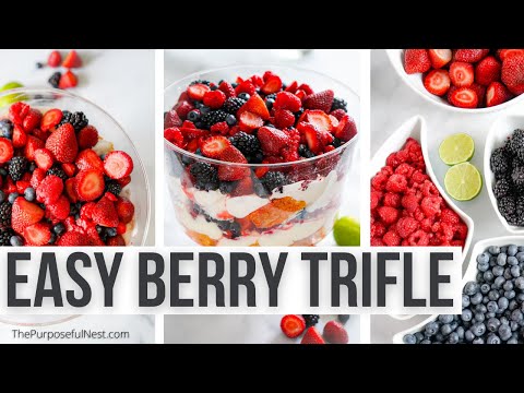 EASY BERRY TRIFLE RECIPE // Summer Dessert