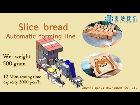 Automatic loaf bread forming line