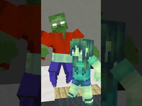 Betrayed Fat Zombie Become Rich and Revenge Zombie Girl - Monster School Minecraft Animation #shorts