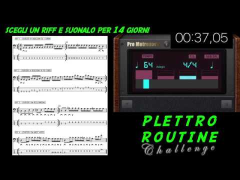BASE Plettro Challenge per Bassisti in 2 settimane (come studiare con metodo creando la tua Routine)