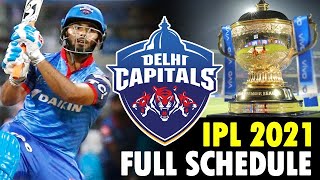 IPL 2021 UAE - Delhi Capitals full schedule and Timings | DC all 14 match Schedule IPL 2021