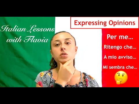 🇮🇹 Italian Lessons with Flavia - Expressing Opinions - Build you Italian Vocabulary  🇮🇹