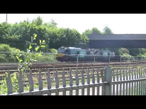 DRS 68018,68016 ON 6M56 AT GLOUCESTER YARD 150518