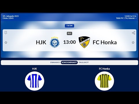 T18 SM: HJK - FC Honka