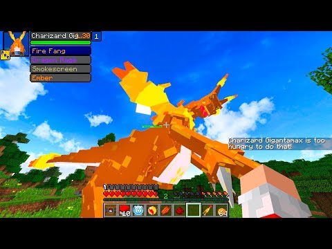Minecraft : *NOVA* FORMA GIGANTAMAX do POKEMON SWORD e SHIELD *Charizard gigantamax* « Nitro »