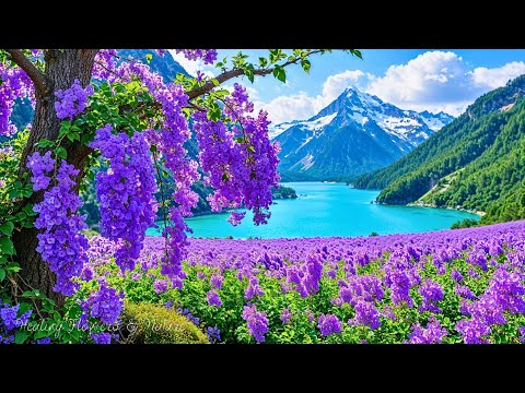 Beautiful Flowers with Relaxing Music for Stress Relief 🌸 Calming music for inner peace, Sleep music