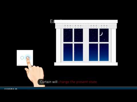 Demostración del interruptor Livolo – cortinas y puerta de garaje