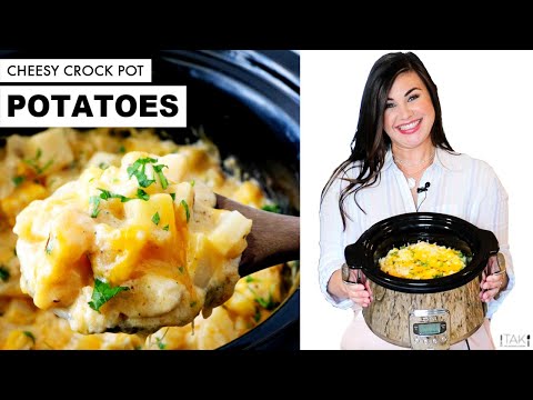 Easy Cheesy Crock Pot Potatoes (Slow Cooker Potatoes)