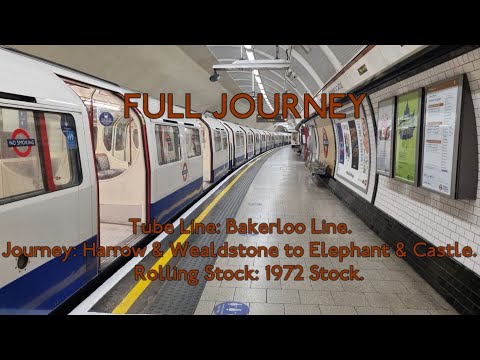 FULL JOURNEY | Bakerloo Line 1972TS: Harrow & Wealdstone to Elephant & Castle.
