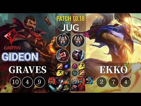 GRF GIDEON Graves vs Ekko Jungle - KR Patch 10.18