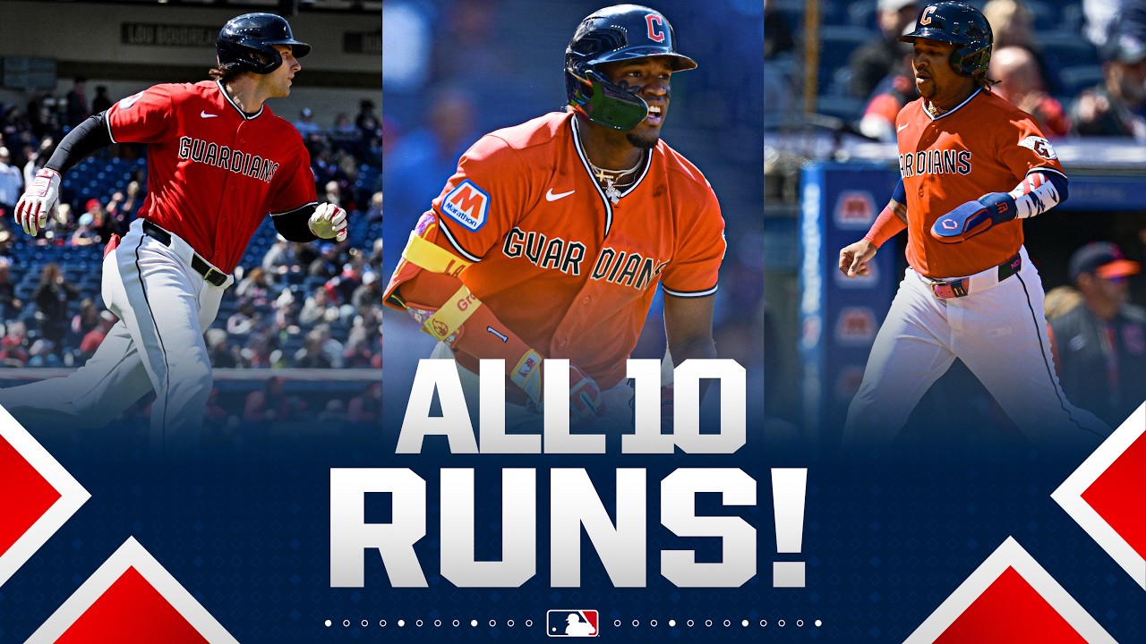 Angel Martínez hits a GRAND SLAM to cap off the Guardians' 10-RUN PERFORMANCE!😮💥