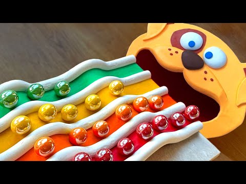 Marble Run Race Plasticine Dog Amakandu Pop Tubes Train