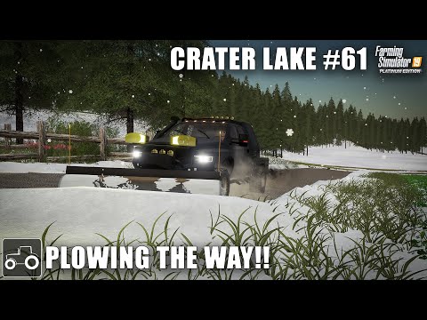 Plowing Snow & Clearing Trees For A New Field - Crater Lake #61 Farming Simulator 19 Timelapse