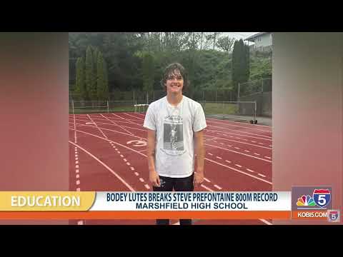 Bodey Lutes breaks Steve Prefontaine 800M record at Masrchfield High School
