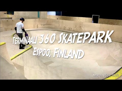 Skate sesh with @tanelieriksson @ Terminaali 360, Espoo, Finland