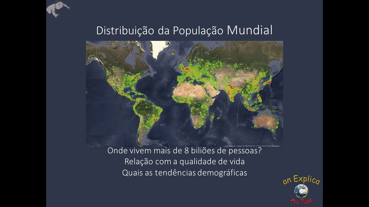 Distribuição da população mundial