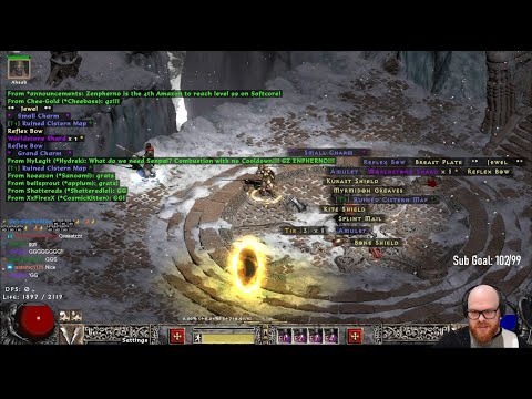 Project Diablo 2 Season 8 - Lightning Strike Amazon Hitting Level 99 + Final Build Showcase day24