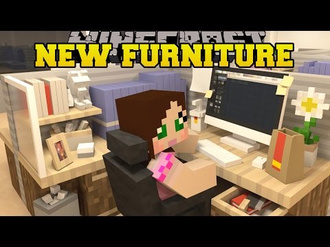Minecraft: NEW FURNITURE! (COMPUTER, OVEN, WASHING MACHINE, DESK, & MORE) Mod Showcase