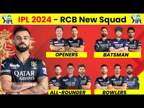 Rcb 2024 Squad - Rcb Team 2024 Players List || Rcb New Players 2024