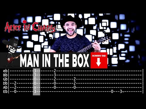 【ALICE IN CHAINS】[ Man In The Box ] cover by Masuka | LESSON | GUITAR TAB