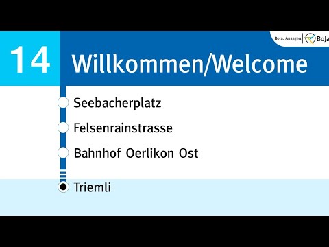 VBZ/ZVV Ansagen | 14 Zürich, Seebach - Triemli | BoJa Ansagen