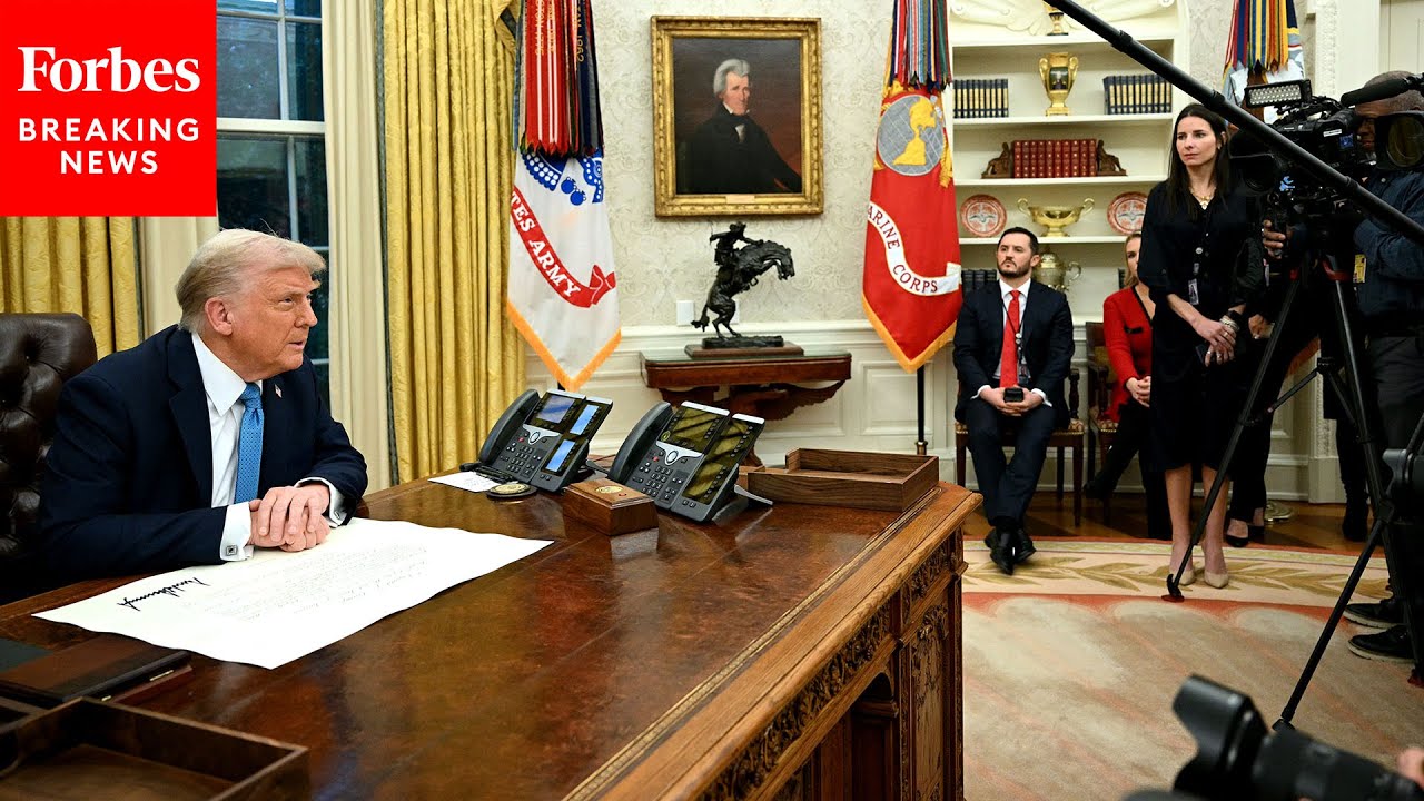 BREAKING NEWS: Trump Signs New Executive Orders While Taking Questions From Reporters In Oval Office