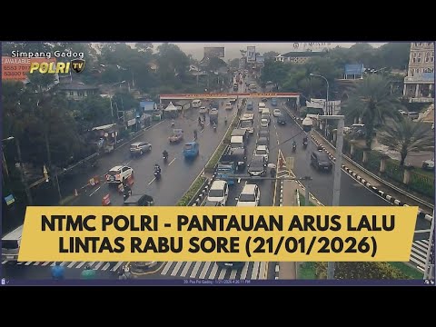 NTMC POLRI - PANTAUAN ARUS LALU LINTAS RABU SORE (21/01/2026)
