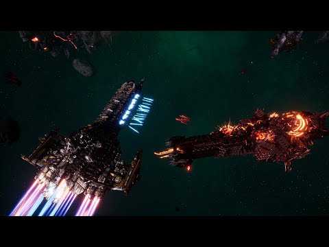 Imperial Navy vs Chaos - Skalgrim Mod - Massive Battle - Battlefleet Gothic Armada 2