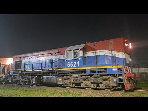 [4K] Tren cargado de NCA con la EMD GR-12W 6621 pasando por Marcos Juárez!!!!!!