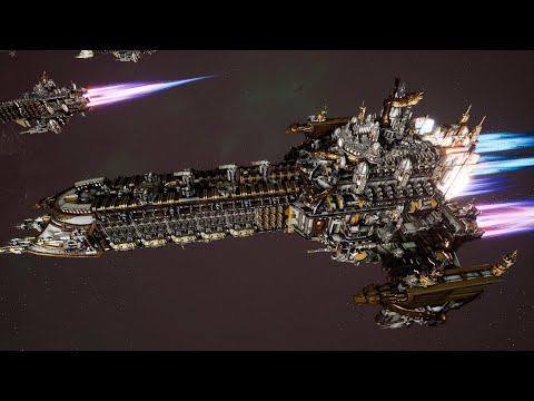 Imperial Navy vs Tau Protector Fleet - Skalgrim Mod - Massive Battle - Battlefleet Gothic Armada 2
