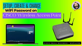How to set up or create or change WiFi password on Cisco WAP4410N Small Business Access Point