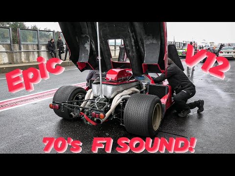 The Sound Of The Ferrari 512 M ( 1970 )  Insane  V12 ! Startup ,  Revving , Track Action ...