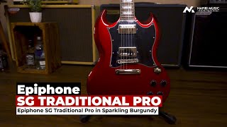 Video thumbnail for Epiphone SG Traditional Pro in Sparkling Burgundy by Nafiri Music Jakarta