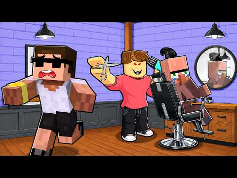 Escaping Evil Barber in Roblox..