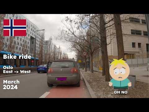 Bike ride from east to west in Oslo, starting at Vestli Metro Station