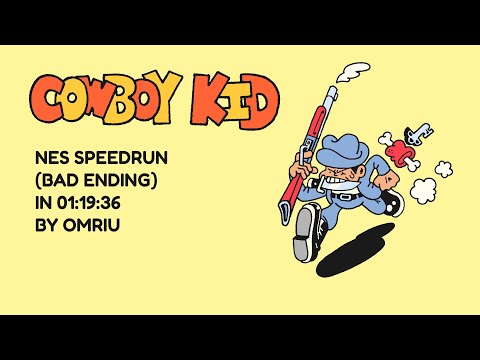 Cowboy kid NES speedrun (bad ending) in 01:19 by Omriu