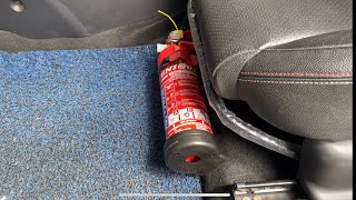 How to install fire extinguisher in car (EASY) / Cara pasang pemadam api dalam kereta (D.I.Y)