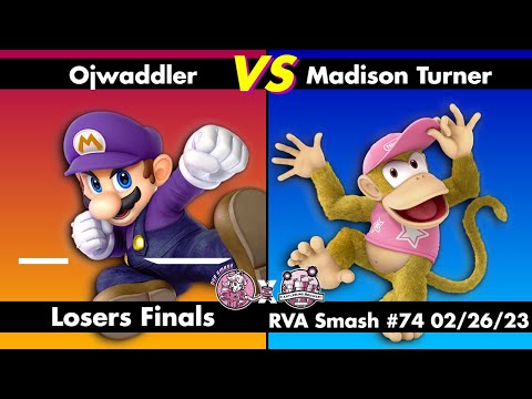 RVA Smash #74: Ojwaddler (Mario) vs Madison Turner (Diddy Kong) | LOSERS FINALS | 45 Entrants | SSBU