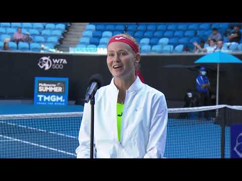 Marie Bouzkova on-court interview | Melbourne Summer Series 2021