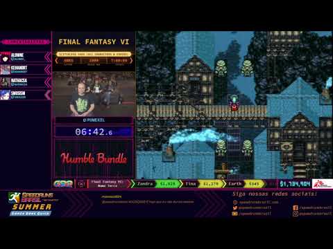 Final Fantasy VI (Glitchless 100%) + SGDQ2018 Finale - Restream PT-BR SGDQ2018