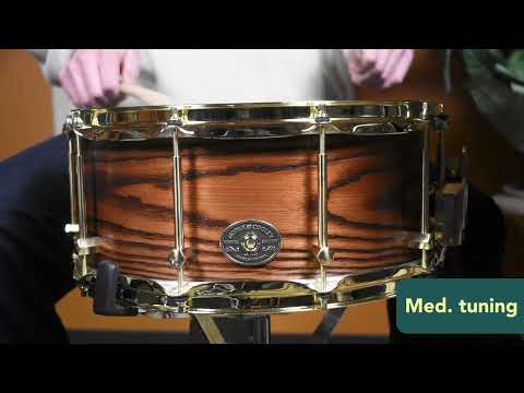 Noble & Cooley 6x14 Special Edition Solid Shell Classic Sassafras Snare Drum Honey Maple Satin *Video Demo* image 14