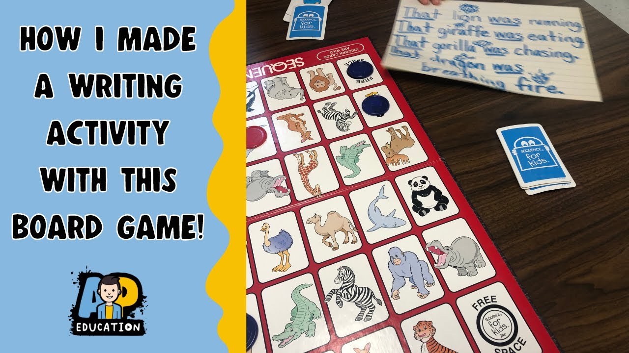 How I Made A Writing Activity With This Board Game #teachplaylearn