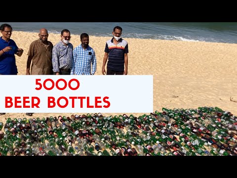 Beach Clean Drive | Thousand Beer Bottles on Beach | Swarnaradhana | Nirmal Thonse | Udupi | Hoode