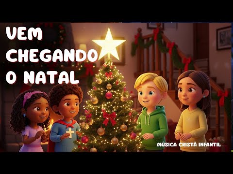 🎄 Vem Chegando o Natal com Jesus – Heróizinhos da Fé | Música Infantil Cristã Alegre de Natal ✨