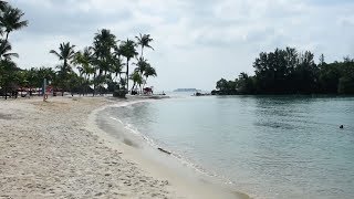 Sentosa Island, Singapore - Siloso Beach - Full Tour (2018)