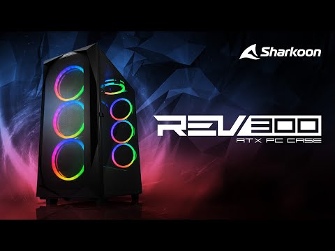 Sharkoon REV300, Tower-case - juodas, Tempered Glass video