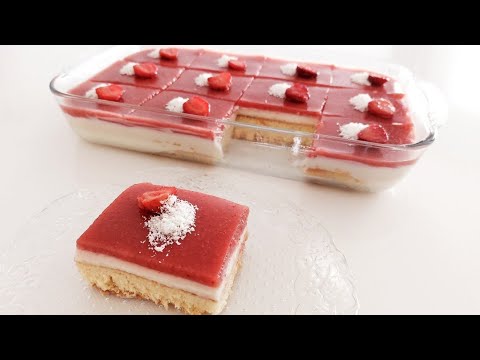 😋YEDİĞİM EN LEZZETLİ BORCAM PASTASI😍BORCAMDA ÇİLEK SOSLU YAZ PASTASI NASIL YAPILIR🍓🍰ÇİLEKLİ PASTA🍰🍓